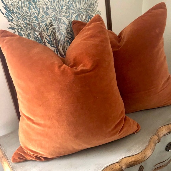 rust colored pillow cases